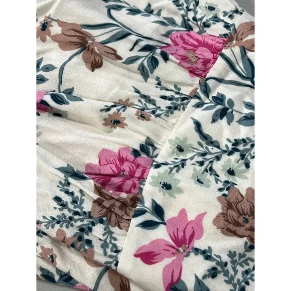 Saltwater Luxe Floral Skirt Women S Maxi Hi-Lo Bohemian Chic Hippie Cottagecore - Picture 7 of 8